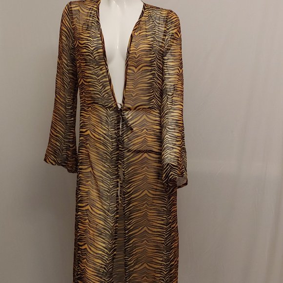 Kendall & Kylie Tops - Kendall + Kylie sheer leopard coverup jacket. Medium